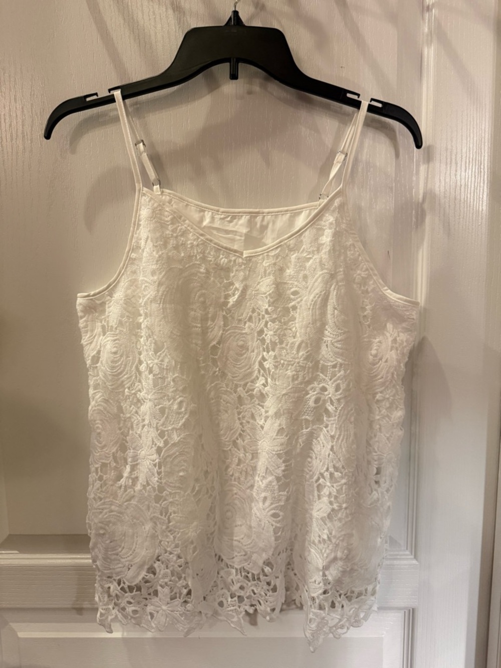 White Lace Cami Tank Top - Brand Unknown